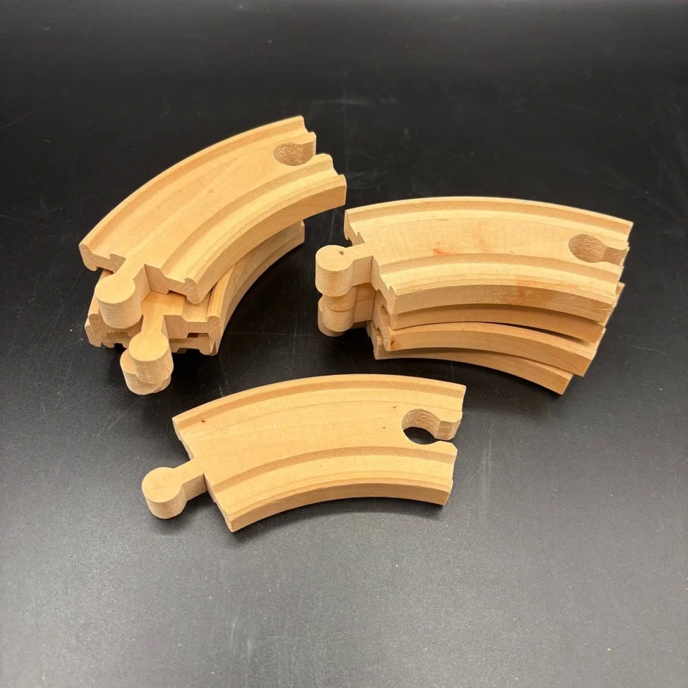 Track Train Curved Wood Set Brio Thomas Toys R Us  Pieces Lot of 9
